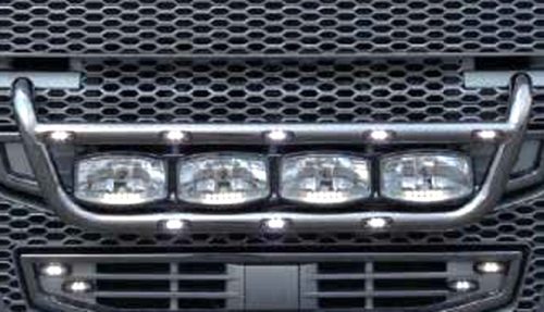 Volvo Euro5 / Euro6 inox front konzol ALACSONY