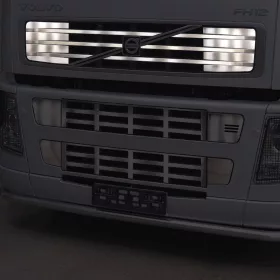 Volvo inox hűtőrács szett FH2 Felső