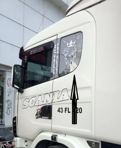 Scania inox ablak dísz PÁRBAN
