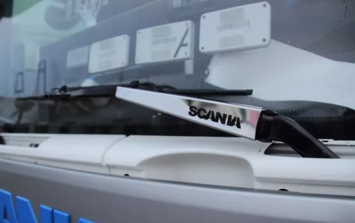 Scania inox dísz ablaktörlőre párban