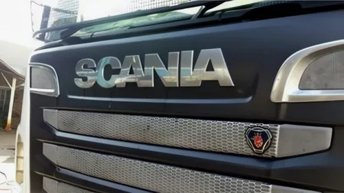 Scania inox domború felirat 72x12 cm