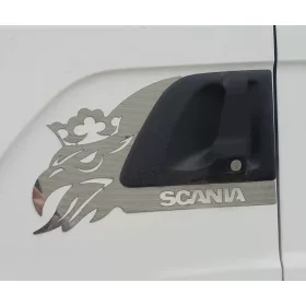 Scania inox ajtókilincs dísz párban Kivágott
