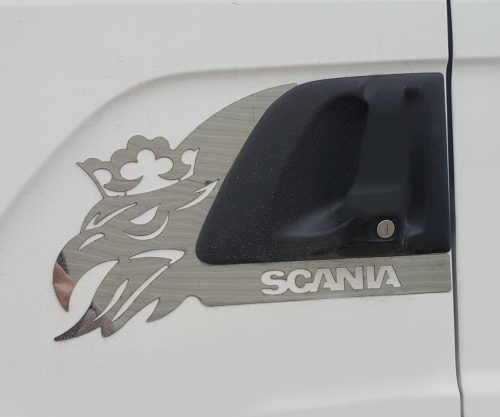 Scania inox ajtókilincs dísz párban