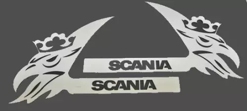 Scania inox ajtókilincs dísz párban Kivágott