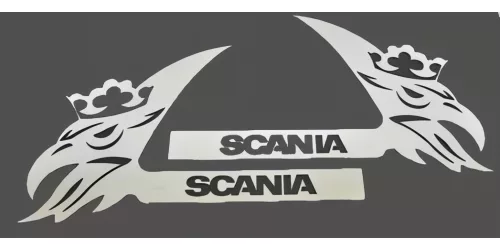 Scania inox ajtókilincs dísz párban Kivágott