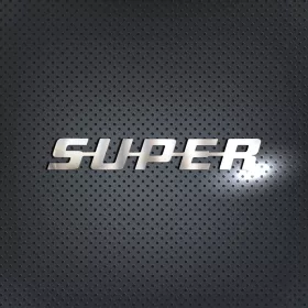 SUPER inox felirat SZÖGLETES