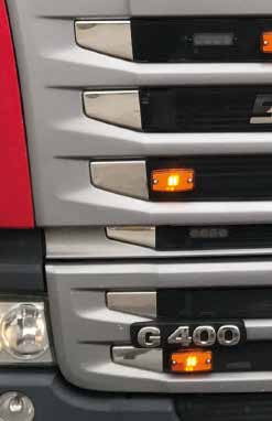 Scania Streamline G400 inox hűtőrács betét szett
