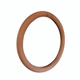 Bőr hatású kormányvédő 44-46cm Barna vajbőr