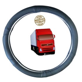 Valódi bőr kormányvédő (49-51cm) fekete