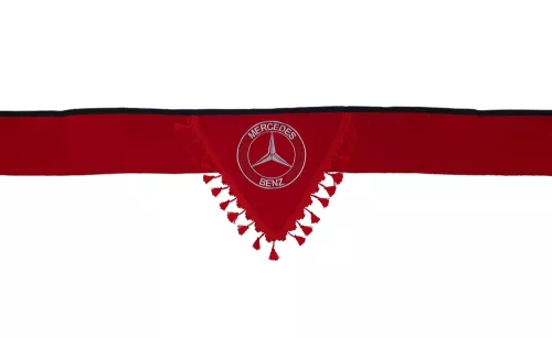 Hímzett MERCEDES rojt szélvédőre PIROS