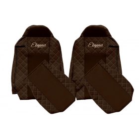   Méretpontos Iveco bőr üléshuzat STRALIS HI-WAY / XP Barna