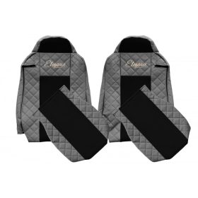   Méretpontos Iveco bőr üléshuzat STRALIS HI-WAY / XP Szürke