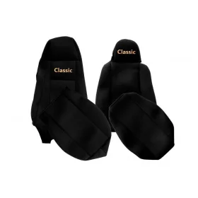   Méretpontos Scania üléshuzat R/P/G széria, keskeny / széles fejtámla FEKETE