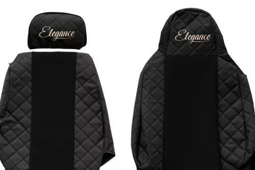 Méretpontos Scania bőr üléshuzat R/S széria 2017-től Felhajtható/Prémium utasülés Fekete