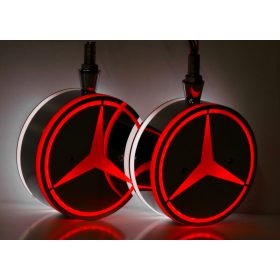   MERCEDES Amerikai helyzetjelző LOLLIPOP piros-fehér PÁRBAN