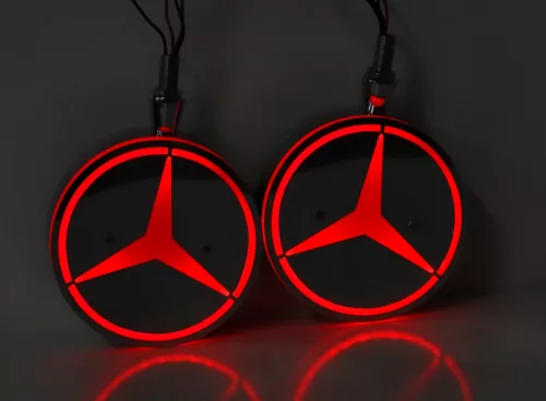 MERCEDES Amerikai helyzetjelző LOLLIPOP piros-fehér PÁRBAN
