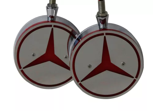 MERCEDES Amerikai helyzetjelző LOLLIPOP piros-fehér PÁRBAN