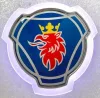 KÉK Scania világító logó FEHÉR fénnyel