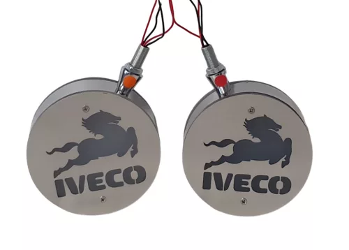 IVECO Amerikai helyzetjelző LOLLIPOP piros-sárga PÁRBAN