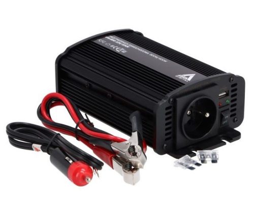 Inverter / Áramátalakító 12V 400W+USB módosított SZINUSZOS