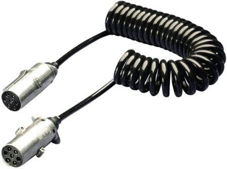Normál 7P spirálkábel 24V 7,5m FÉM