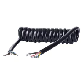 7 pólusú elektromos spirálkábel 4m