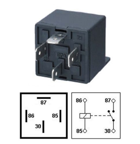 Relé 24V 40A 4 lábú