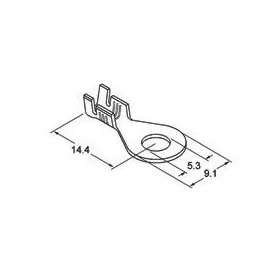 Kábelvég szemes saru 5-ös 2,5 mm2 (10db)