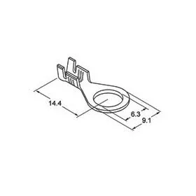 Kábelvég szemes saru 6-os 2,5 mm2 (10db)