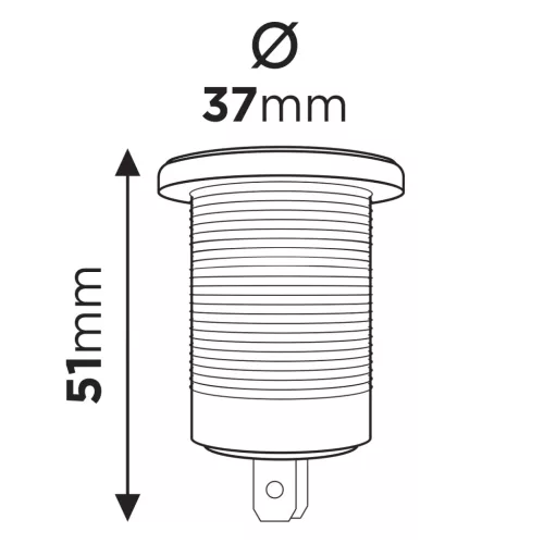 Dupla USB / USB-C gyorstöltő aljzat vízálló, süllyeszthető
