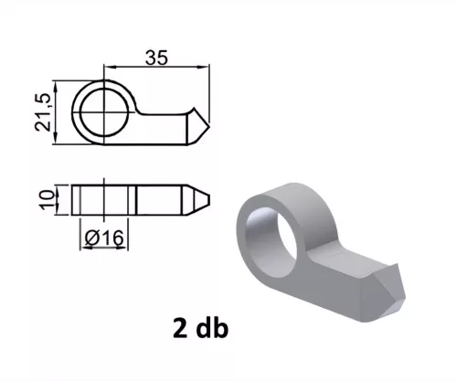 Süllyesztett zár szett inox 130 x 270
