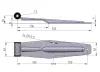 Ajtózsanér 332 x 87 mm
