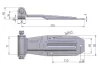 Ajtózsanér 255 x 82 mm komplett