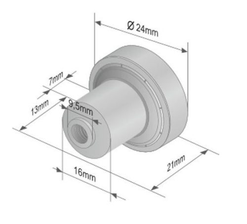 Szimpla ponyva görgő 24x7/21mm FÉM