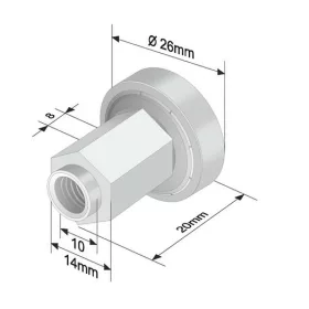 Szimpla ponyva görgő 26x8/20mm KÖGEL, TSE