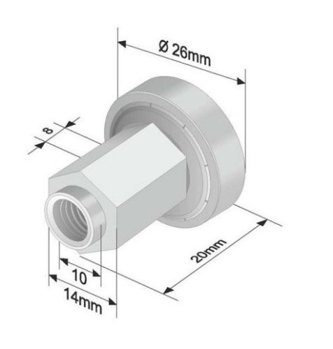 Szimpla ponyva görgő 26x8/20mm KÖGEL, TSE