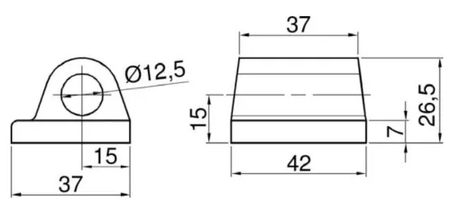 Zsanéragy hajlított csaphoz 12mm acél