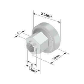 Szimpla ponyva görgő 24x8/15mm KÖGEL
