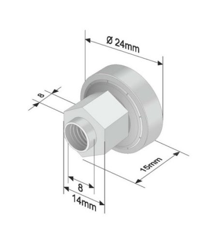 Szimpla ponyva görgő 24x8/15mm KÖGEL