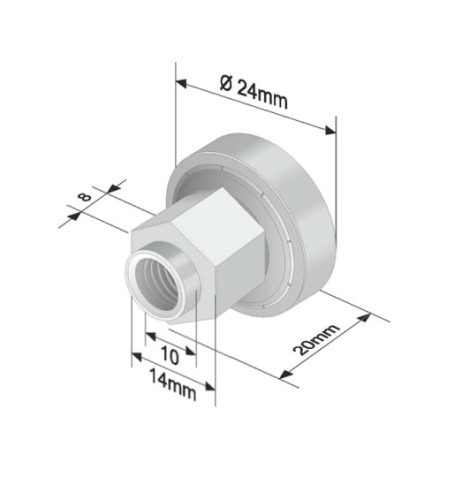 Szimpla ponyva görgő 24x8/22mm KÖGEL