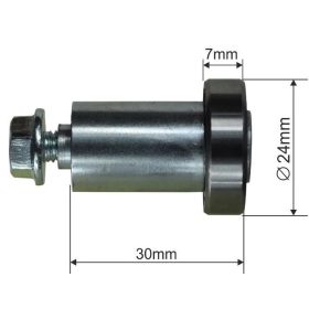 Szimpla ponyva görgő 24x7/30mm SESAM