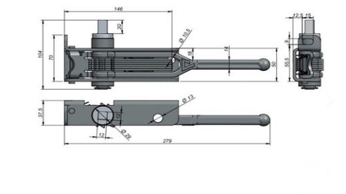 Racsnis ponyvafeszítő BAL KÖGEL / KRONE