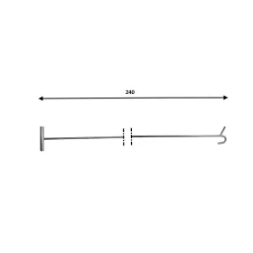 Ponyva nyitó / mozgató rúd FIX Standard 240 cm