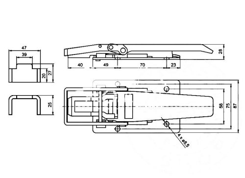 Oldalfal kapocs 260 x 89
