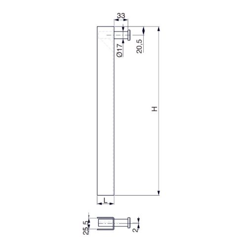 Billencs rakonca oldalfal ellendarab 400mm Bal