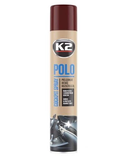 K2 POLO műszerfal ápoló spray 750ml KÁVÉ