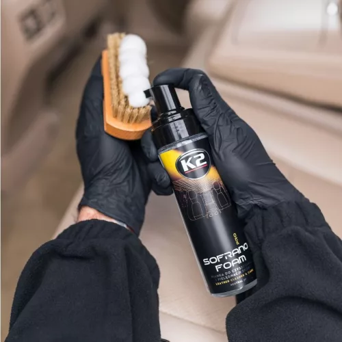 K2 SOFRANO FOAM PRO bőrtisztító és ápoló aktív hab 200 ml