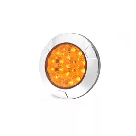 LED irányjelző króm gyűrűvel 12/24V