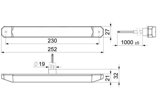 Slim LED dinamikus első lámpa 12/24V