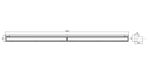LED irányjelző és helyzetjelző lámpa (535x28mm) 12/24V